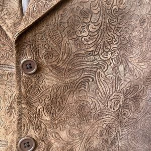 Brown leather jacket